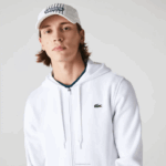 Lacoste moletom esportivo leve bimatéria homens branco 800 88BL948