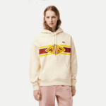 Lacoste moletom estampado solto homens branco xfj 88BL334