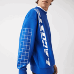 Lacoste moletom piquê solto homens azul k1q 88BL1001 - Image 6