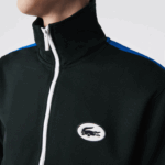 Lacoste moletom piquet com zíper e gola alta regular fit homens verde yzp 88BL1016 - Image 4