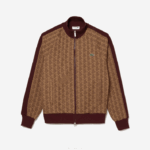 Lacoste moletom regular fit com estampa de monograma homens bege bordeaux mkj 88BL275