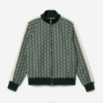 Lacoste moletom regular fit com estampa de monograma homens verde bege 7m4 88BL276 - Image 3