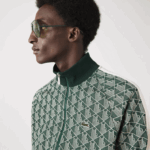 Lacoste moletom regular fit com estampa de monograma homens verde bege 7m4 88BL276 - Image 4
