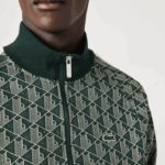 Lacoste moletom regular fit com estampa de monograma homens verde bege 7m4 88BL276 - Image 6