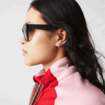 Lacoste óculos de sol ovais de pele de croco de acetato mulheres preto fosco 001 88BL2920 - Image 2
