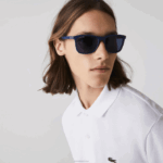Lacoste óculos de sol premium retângulo modificado l.12.12 homens azul 424 88BL1928