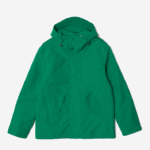 Lacoste parka curta com capuz de mistura de algodão resistente à água homens ldm verde 88BL1313 - Image 5