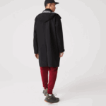 Lacoste parka impermeável com capuz removível na altura do joelho homens preto 031 88BL1273 - Image 4