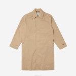 Lacoste parka longa leve e abotoada resistente à água homens bege c5u 88BL1286 - Image 5