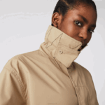 Lacoste parka longa leve e abotoada resistente à água homens bege c5u 88BL1286 - Image 7