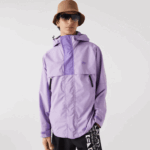 Lacoste parka repelente de água homens gfu roxo 88BL1256