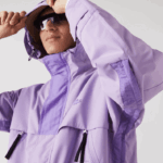Lacoste parka repelente de água homens gfu roxo 88BL1256 - Image 3