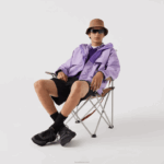 Lacoste parka repelente de água homens gfu roxo 88BL1256 - Image 6