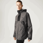 Lacoste parka repelente de água homens preto 031 88BL1257