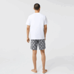 Lacoste pijama de impressão gráfica homens branco azul marinho cinza chine anos 40 88BL1511 - Image 3