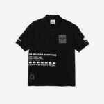 Lacoste pólo de algodão orgânico live x minecraft solto homens preto 031 88BL938 - Image 5