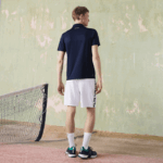 Lacoste pólo de tênis esportivo ultra-dry piquê homens azul marinho roxo verde xc3 88BL784 - Image 2