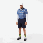 Lacoste Polo estampada bicolor Active Movement homens branco azul qualquer 88BL4 - Image 6