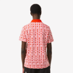 Lacoste Polo estampada bicolor Active Movement homens rosa vermelha 9hy 88BL3 - Image 3