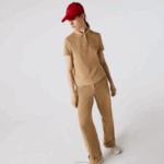 Lacoste polo petit piquet de algodão macio de ajuste regular mulheres bege 02s 88BL2493 - Image 2