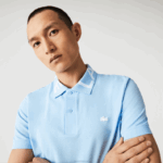Lacoste polo piquet slim fit gola com letras respirável leve homens hbp azul 88BL900
