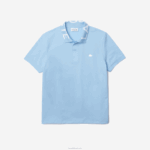 Lacoste polo piquet slim fit gola com letras respirável leve homens hbp azul 88BL900 - Image 5