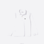 Lacoste polo regular fit petit piquet crianças branco 001 88BL2944 - Image 5