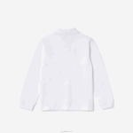 Lacoste polo regular fit petit piquet crianças branco 001 88BL2944 - Image 6