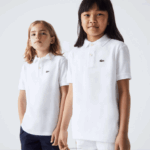 Lacoste polo regular fit petit piquet crianças branco 001 88BL3000