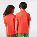 Lacoste polo regular fit petit piquet crianças laranja 02k 88BL3007 - Image 2