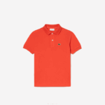 Lacoste polo regular fit petit piquet crianças laranja 02k 88BL3007 - Image 3