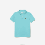 Lacoste polo regular fit petit piquet crianças turquesa bvg 88BL2999