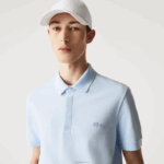 Lacoste polo smart paris em piquê de algodão elástico homens azul claro t01 88BL632