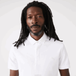 Lacoste polo smart paris em piquê de algodão elástico homens branco 001 88BL80