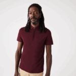 Lacoste polo smart paris em piquê de algodão elástico homens sxl bordeaux 88BL764
