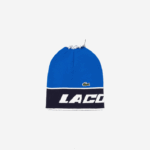 Lacoste pompom e gorro color block mulheres azul marinho branco st1 88BL2914