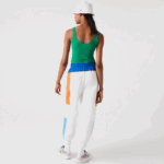Lacoste regata de malha canelada sem costura mulheres ldm verde 88BL2647 - Image 4