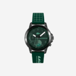 Lacoste relógio de silicone verde multifuncional de resistência homens verde 000 88BL2210