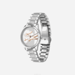 Lacoste relógio ladycroc 3 mãos - prata com pulseira de aço inoxidável mulheres preto 000 88BL2923 - Image 2