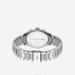 Lacoste relógio ladycroc 3 mãos - prata com pulseira de aço inoxidável mulheres preto 000 88BL2923 - Image 3