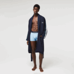 Lacoste robe de piquê de algodão com emblemas texturizados inspirados no esporte homens azul marinho 166 88BL1401