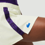 Lacoste saia de tênis curta embutida esportiva mulheres amarelo roxo 4xk 88BL2592 - Image 8