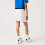 Lacoste saia plissada cintura elástica mulheres branco 70v 88BL2353 - Image 3