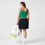 Lacoste saia plissada cintura elástica mulheres preto 031 88BL2352 - Image 7