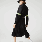 Lacoste saia plissada fluida cintura elástica mulheres preto 031 88BL2601 - Image 3