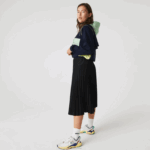Lacoste saia plissada fluida cintura elástica mulheres preto 031 88BL2601 - Image 6