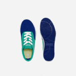 Lacoste salto serve tênis de lona de renda crianças azul verde bg3 88BL3264 - Image 4