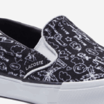 Lacoste salto servir têxtil deslizamento bebês preto e branco 312 88BL2968 - Image 3