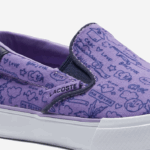 Lacoste salto servir têxtil deslizamento bebês roxo branco 84x 88BL2969 - Image 6