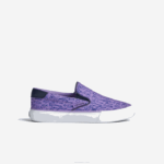 Lacoste salto servir têxtil deslizamento crianças roxo branco 84x 88BL3235